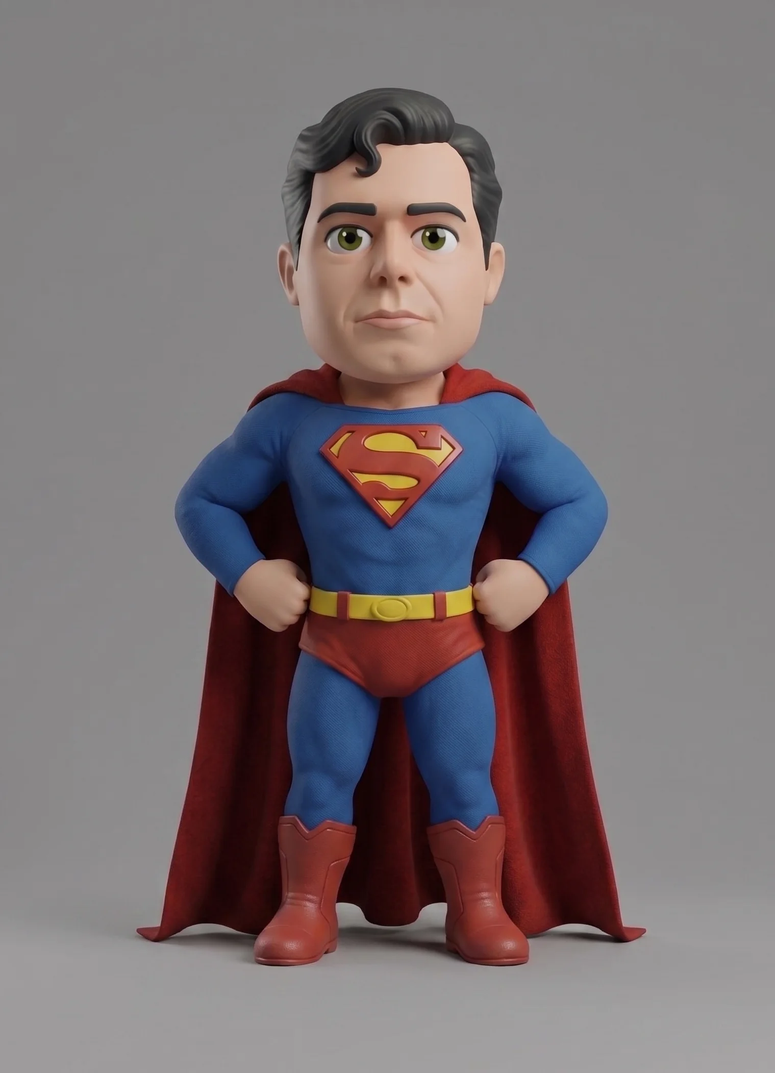 Diseño 3D revisable de figura 3D personalizada estilo superhéroe